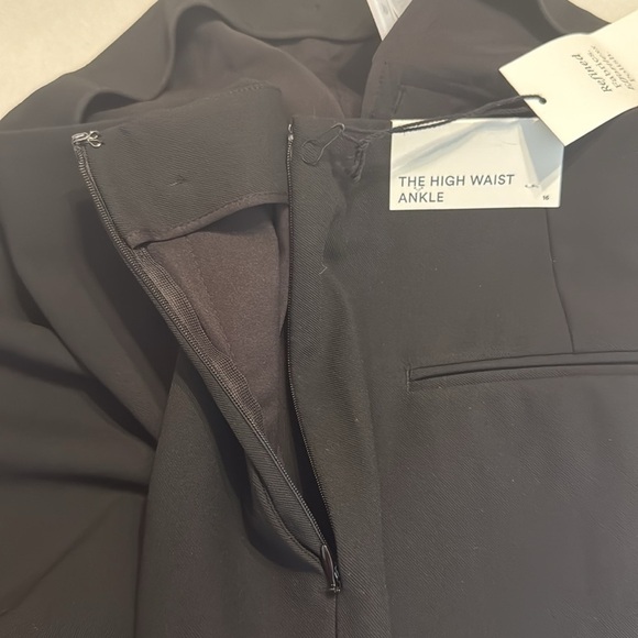 NWT Ann Taylor The Side Zip Ankle Pant in Bi-Stretch Black Size 16 - Picture 10 of 10